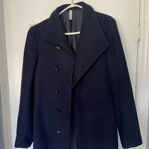 Zara Men's Navy Blue Medium Peacoat